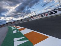 Valencia Race Track: Road Asphalt with Clouds