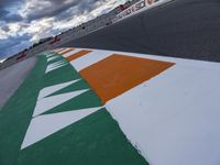 Valencia Race Track: Road Asphalt with Clouds