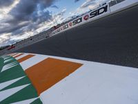 Valencia Race Track: Road Asphalt with Clouds