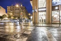 Valencia, Spain: Night View of Architectural Building