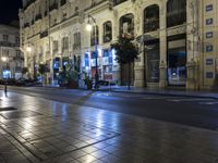 Night in Valencia, Spain: City Lights and Street Light