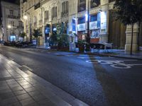 Night in Valencia, Spain: City Lights and Street Light