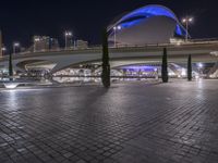 Valencia Spain Night Modern Architecture 002