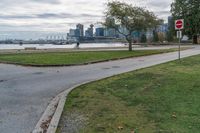 Vancouver's Asphalt Road under the Grey Sky