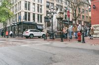 Vancouver City Architecture: Crosswalk Under a Grey Sky