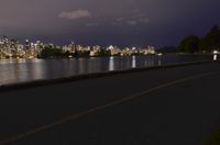 Vancouver Cityscape: Night View of Illuminated Skyscrapers
