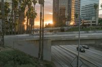 Vibrant City Skyline Sunrise Reflection 003