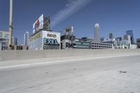 Vibrant Cityscape: Skyscrapers and Highways