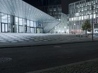 Night view of modern architecture in Berlin, Germany