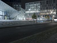 Night view of modern architecture in Berlin, Germany