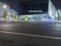 Night view of modern architecture in Berlin, Germany