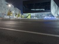 Night view of modern architecture in Berlin, Germany