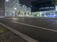 Night view of modern architecture in Berlin, Germany