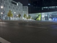 Night view of modern architecture in Berlin, Germany