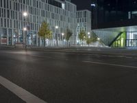 Night view of modern architecture in Berlin, Germany