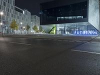 Night view of modern architecture in Berlin, Germany