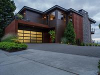 Villa Surrounded by Open Space: Gloomy Grey Sky