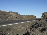 Volcanic Landscape Road in Tenerife, Spain