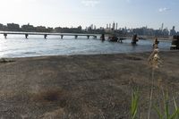 Cityscape of New York City with Water Resources and Urban landscape