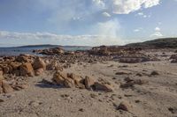 Water Waves on Rocky Beach Landscape 001