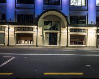 Wellington City at Night: Illuminated Office Buildings