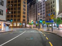 Wellington City Street at Night