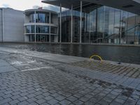 Wet Cobblestone Surface in Berlin, Germany