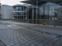 Wet Cobblestone Surface in Berlin, Germany