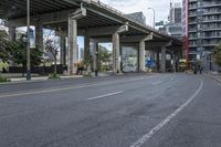Wet Day in City with Modern Architecture and Bridge 001
