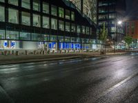 A Wet Night in Berlin's Business District