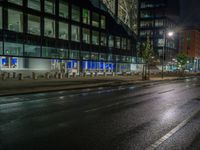 A Wet Night in Berlin's Business District