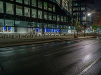 A Wet Night in Berlin's Business District