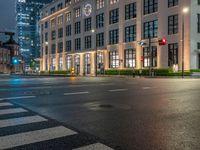 A Wet Night in Tokyo's Business District