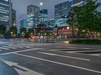 A Wet Night in Tokyo: City Lights Reflecting on the Pavement