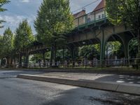 Wet Road and Shadows in Berlin, Germany