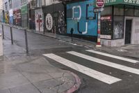 Wet Urban Street in San Francisco 002