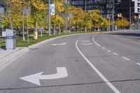 white arrows indicate that one person is stopping at the red light on the left side of the street