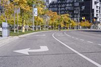 white arrows indicate that one person is stopping at the red light on the left side of the street