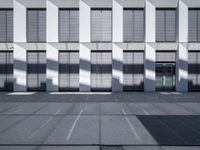 White Facade with Window Pattern in Berlin