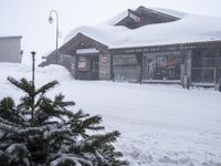 Winter in the Alps of France: Snow-Covered Residential Area