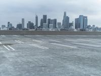 Winter dawn skyline of a metropolitan city