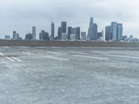 Winter dawn skyline of a metropolitan city