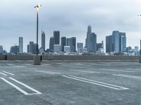 Winter dawn skyline of a metropolitan city