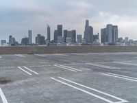 Winter dawn skyline of a metropolitan city