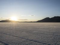 Winter Dawn over Utah Mountains Open Space 001