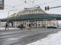 Winter Day in Berlin: Snow Covered Streets