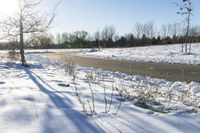 A Winter Day on the Road: Snow Covered Landscape