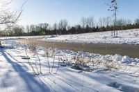 A Winter Day on the Road: Snow Covered Landscape