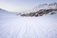 A Winter Day at a Tourist Attraction in the Alps