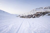 A Winter Day at a Tourist Attraction in the Alps